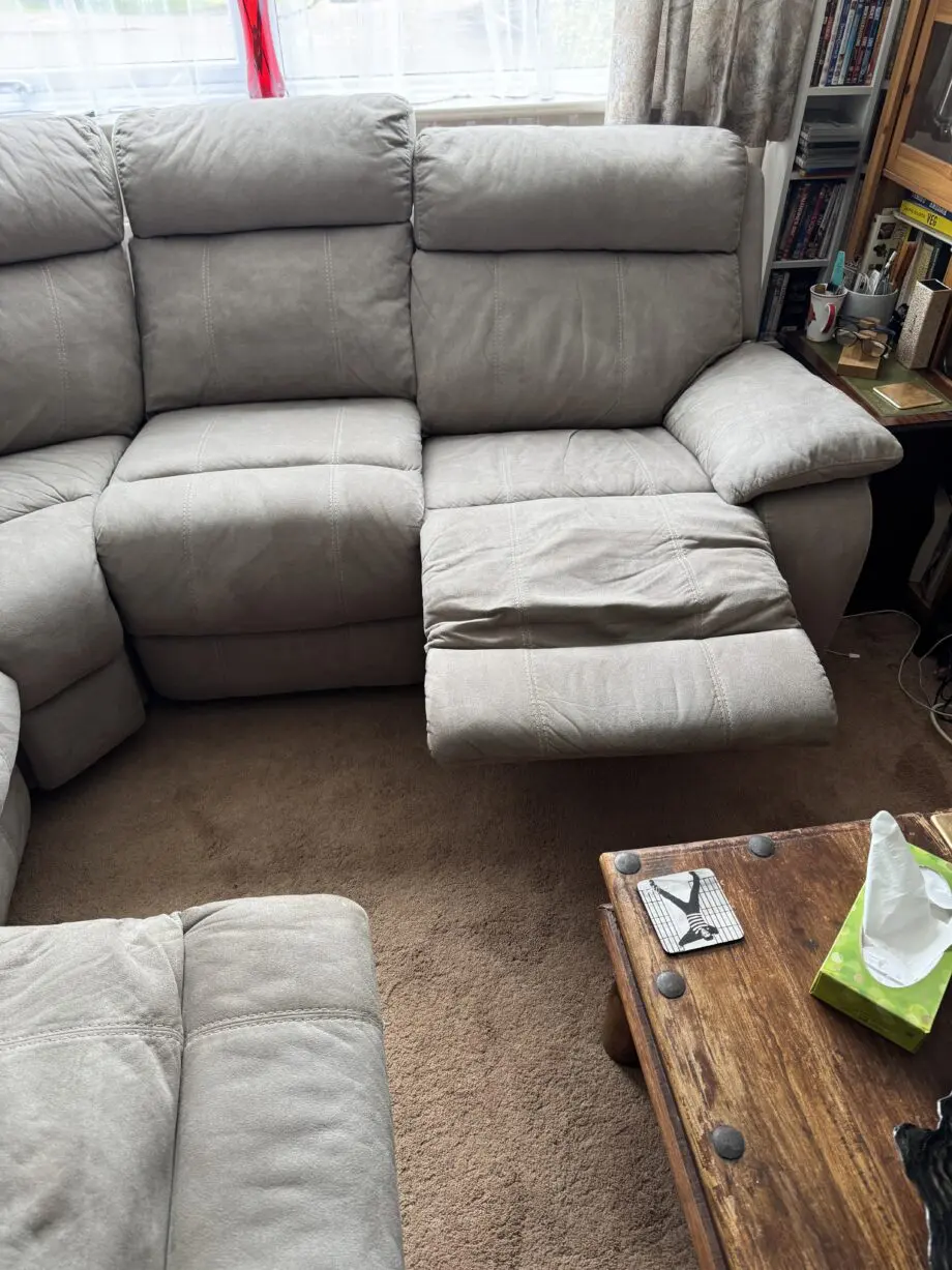 DFS Grey Recliner Sofa