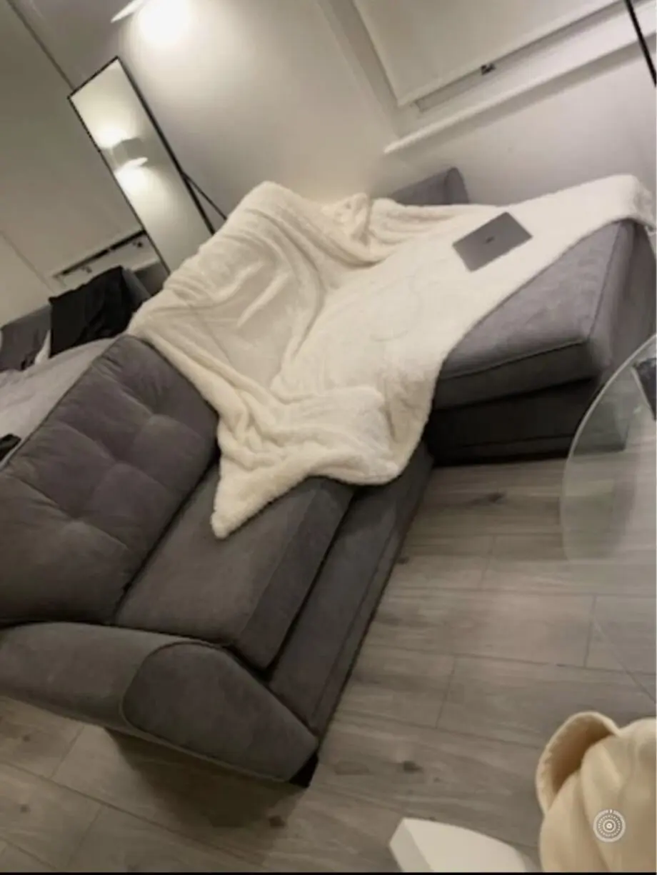 DFS Jayce 4 Seater Lounger Sofa in Graphite