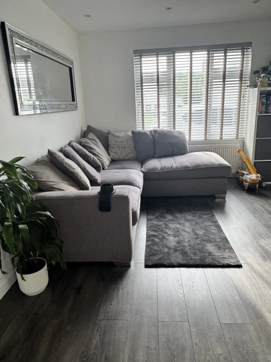 Large grey corner sofa -