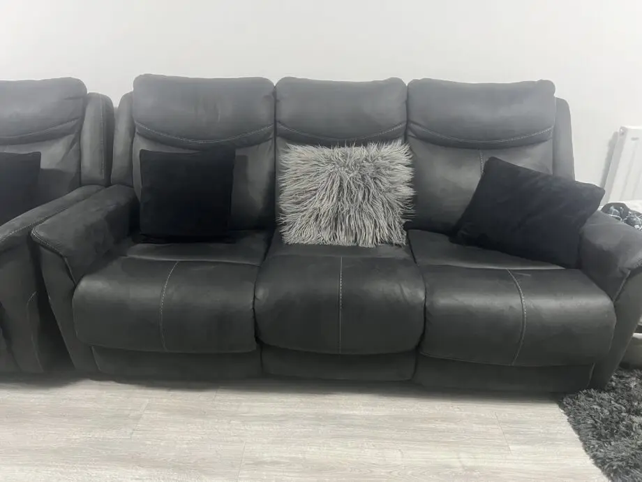 Levines Grey Recliner Sofa Set