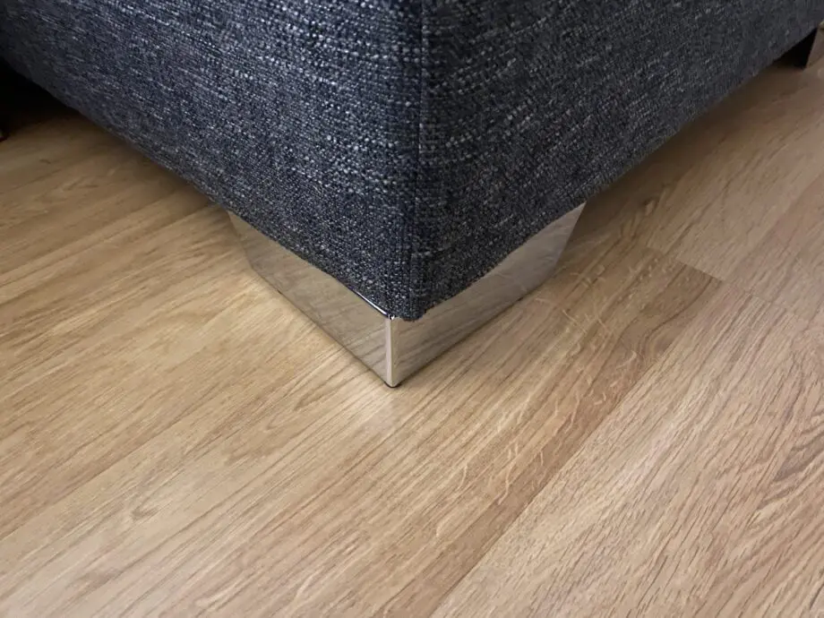 Next Stamford Highback Small Sofa Chaise Right Hand Boucle Weave Charcoal Grey