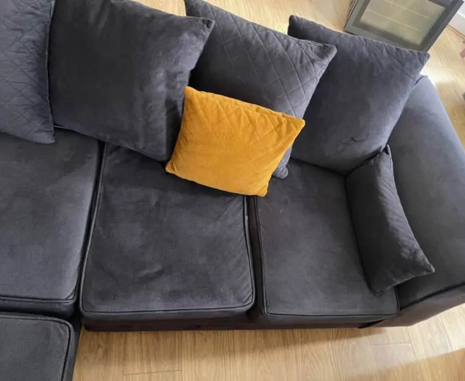 Grey L shape sofa