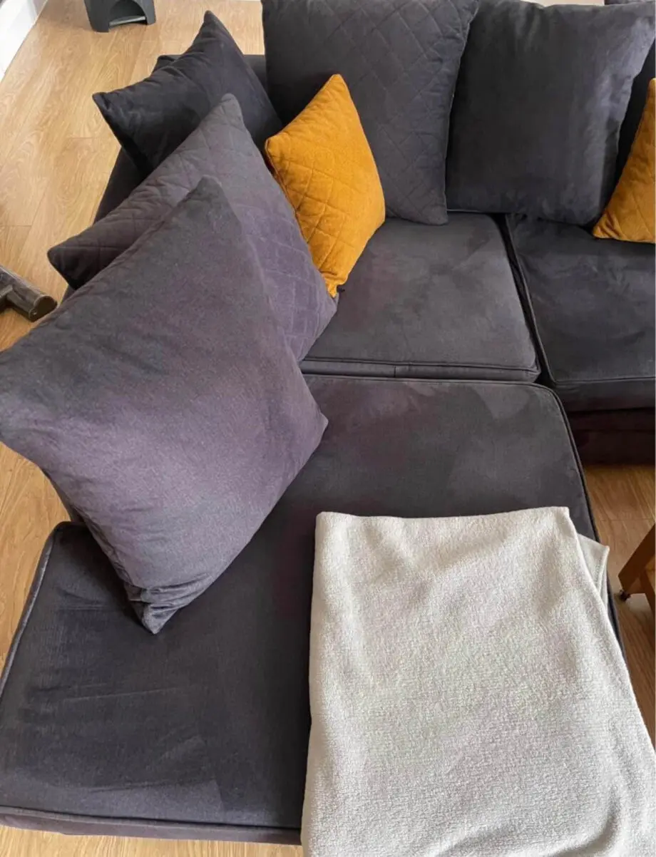 Grey L shape sofa