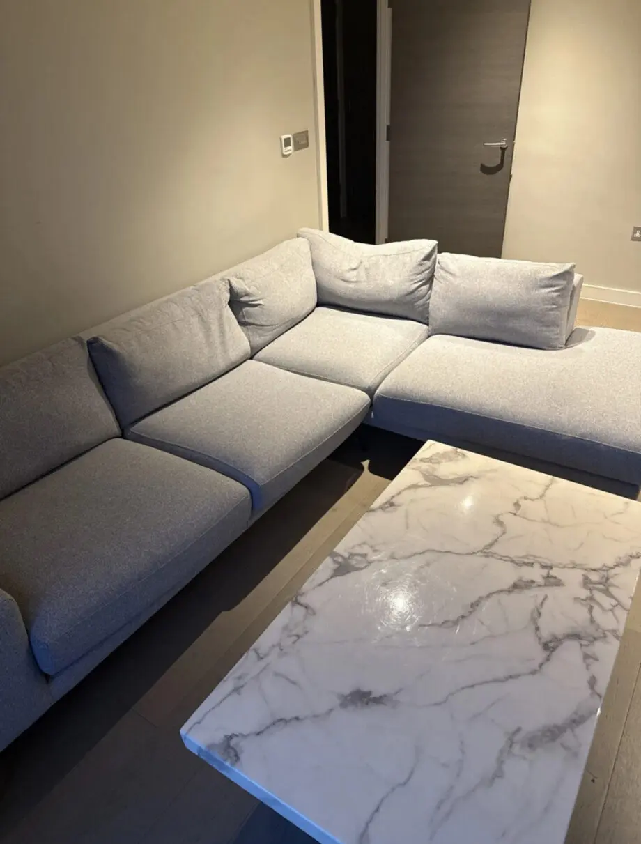 DFS L Side Facing Large Grey Sofa For Sale