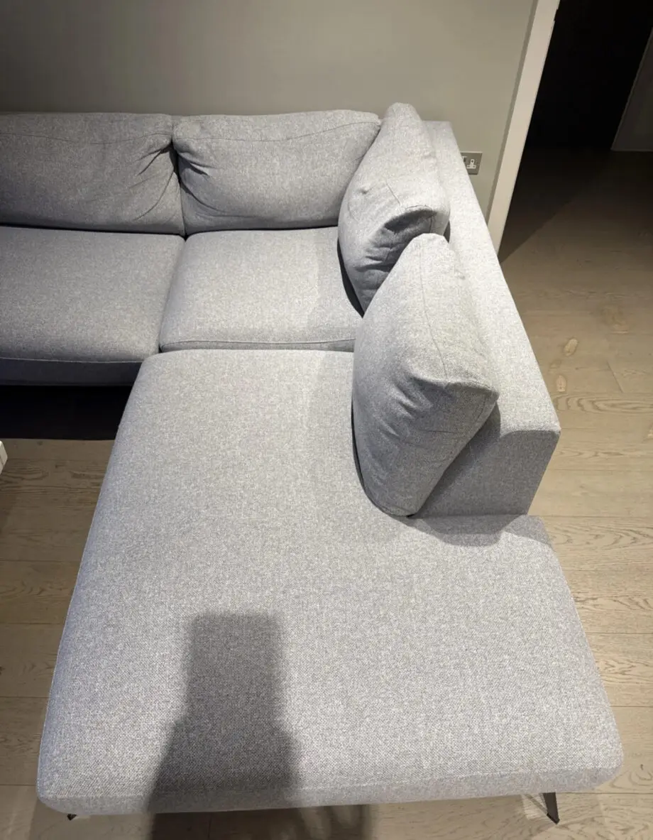DFS L Side Facing Large Grey Sofa For Sale