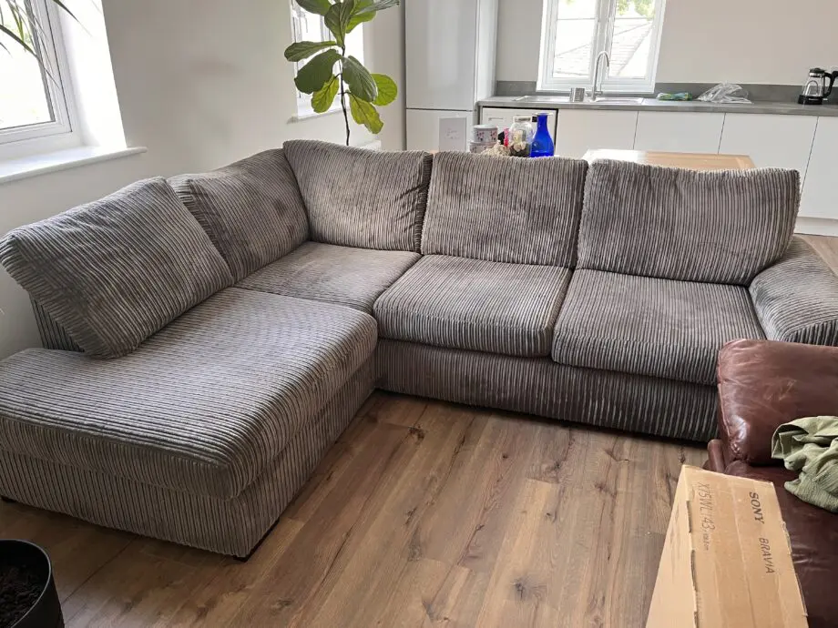 DFS grey corner sofa