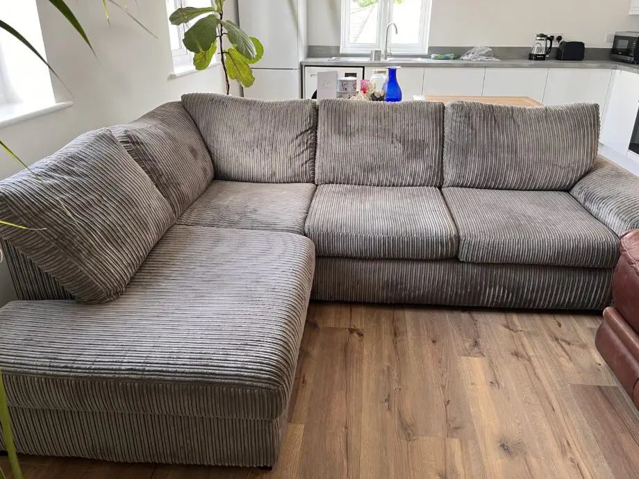 DFS grey corner sofa