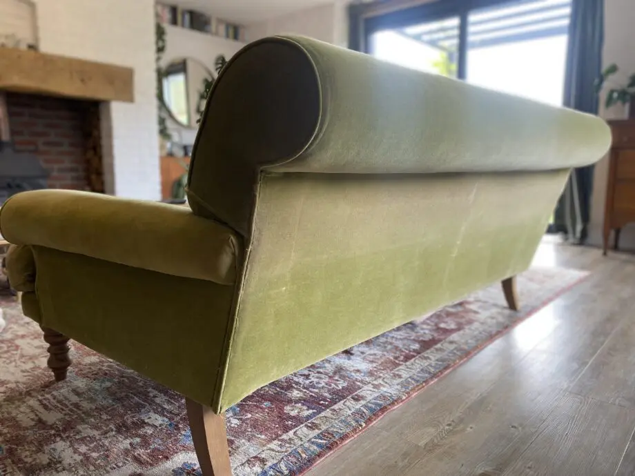 Green velvet sofa from Sofa.com