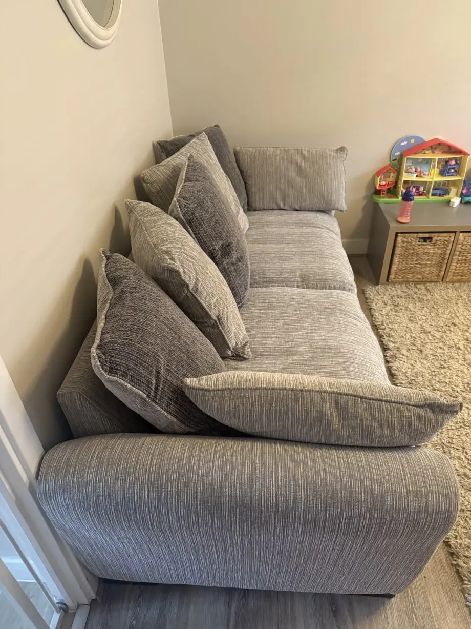 DFS grey sofa bed and 3 seater sofa