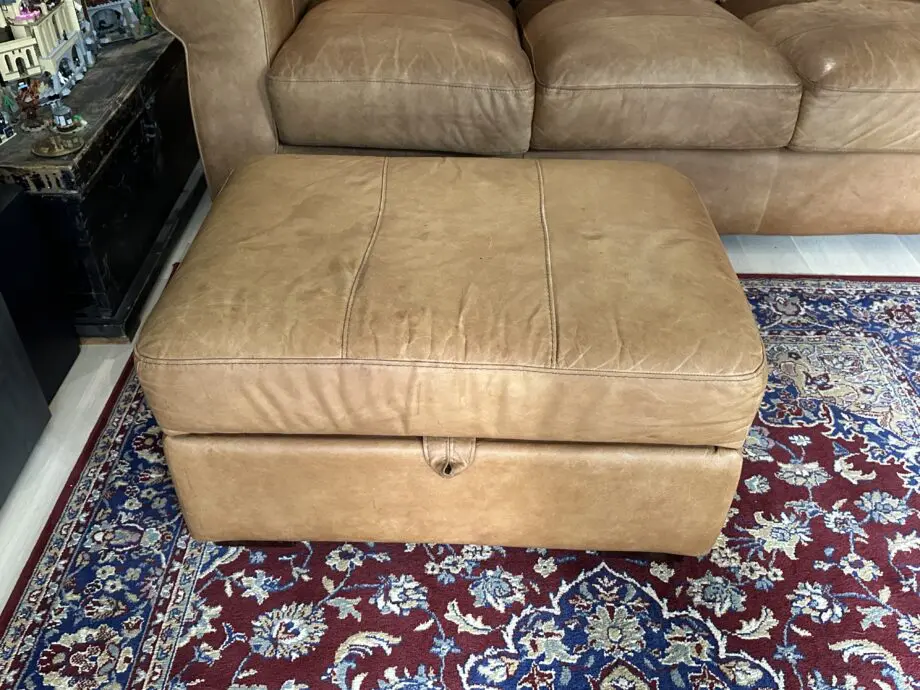 DFS leather 3-seater sofa