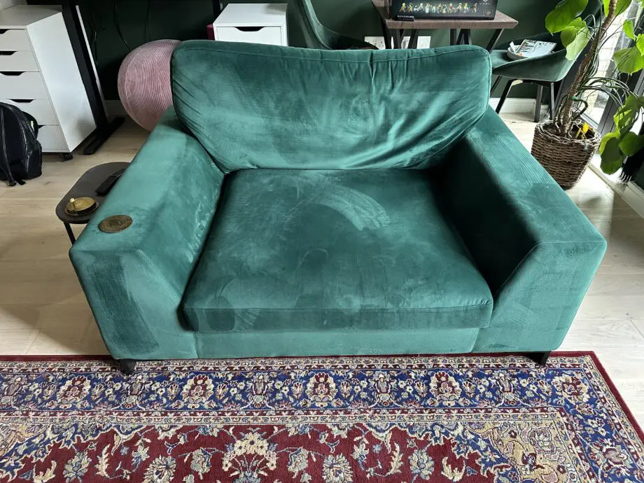 DFS plush armchair