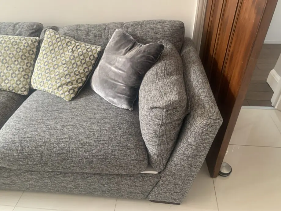 Furniture Village Grey Corner Sofa plus footstool