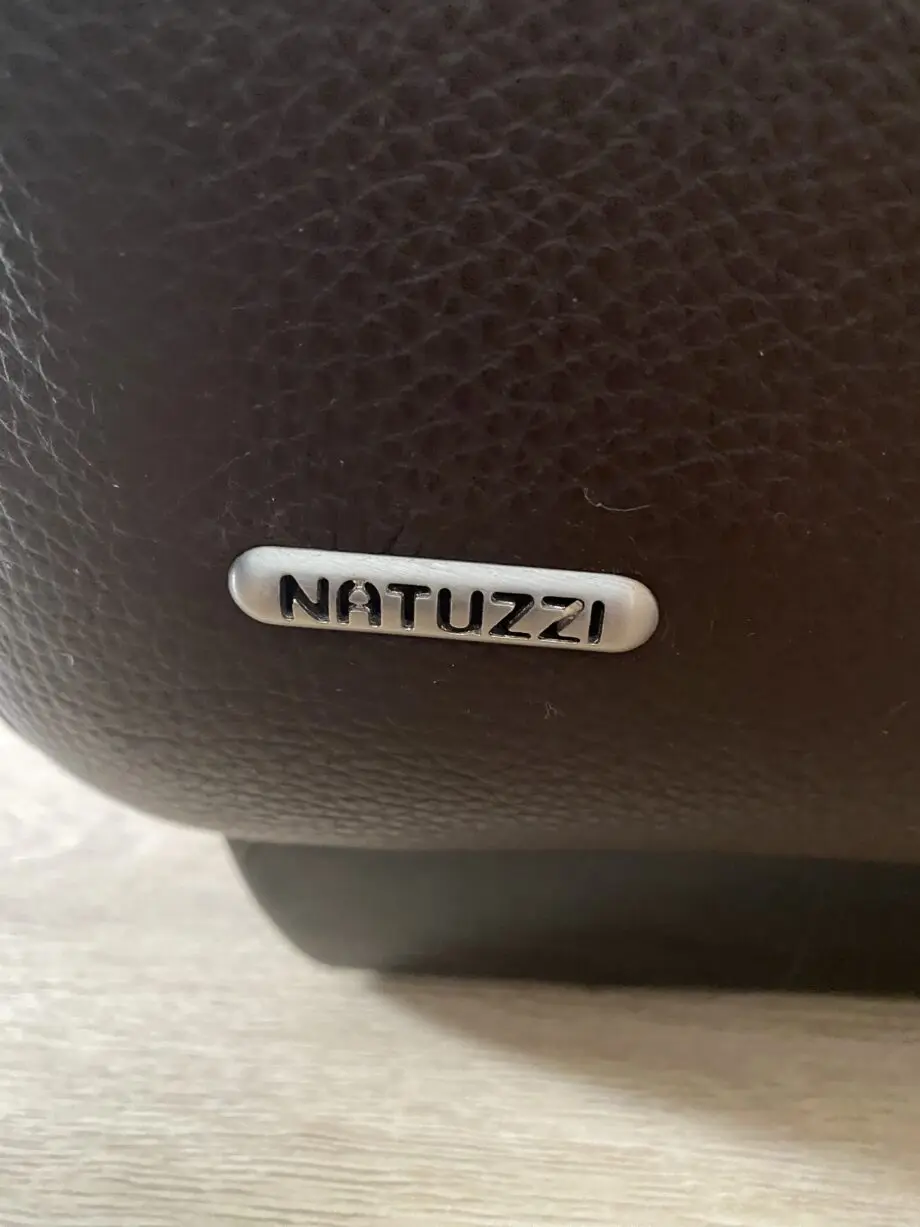 Natuzzi brown leather sofas