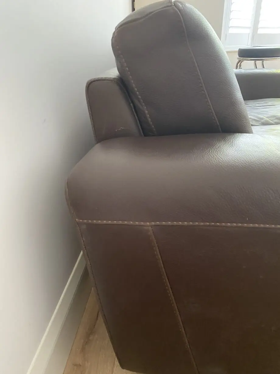 Natuzzi brown leather sofas