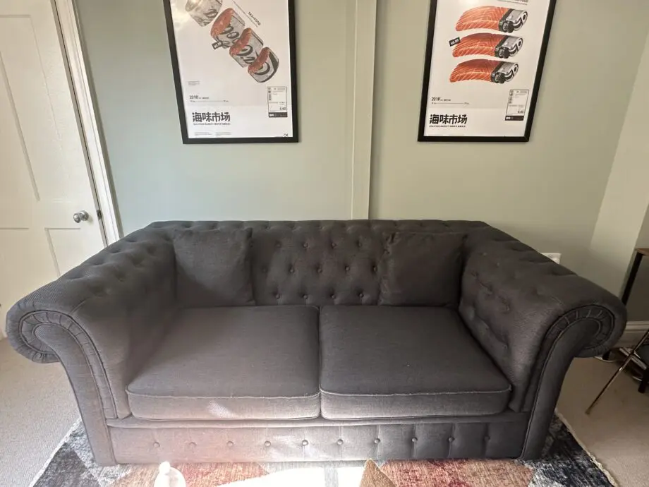 Made dark grey chesterfield sofa bed