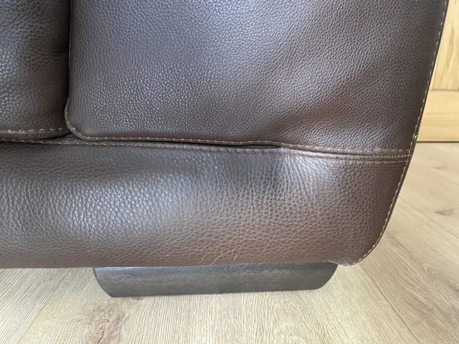 Natuzzi brown leather sofas