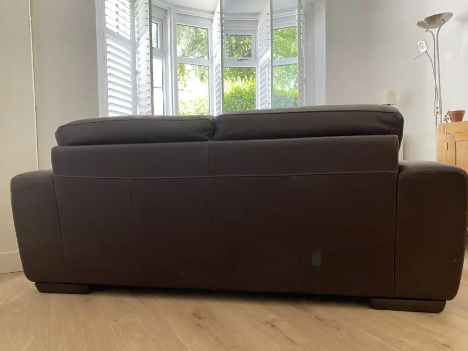 Natuzzi brown leather sofas