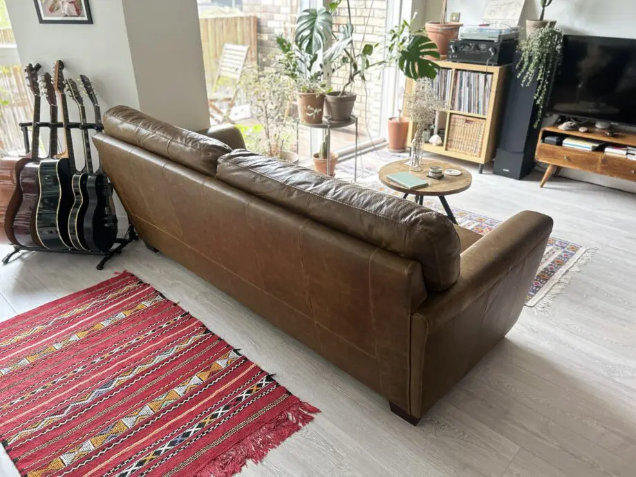 Used Habitat Milford Leather 4 Seater Sofa
