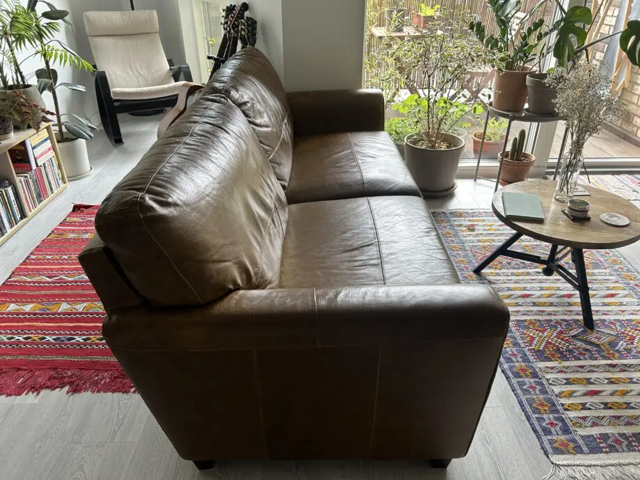 Used Habitat Milford Leather 4 Seater Sofa
