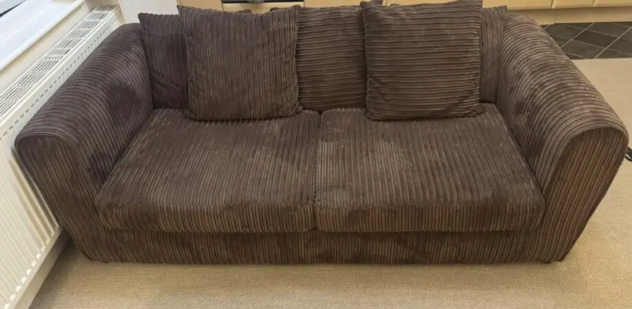 Dunelm chocolate brown sofa