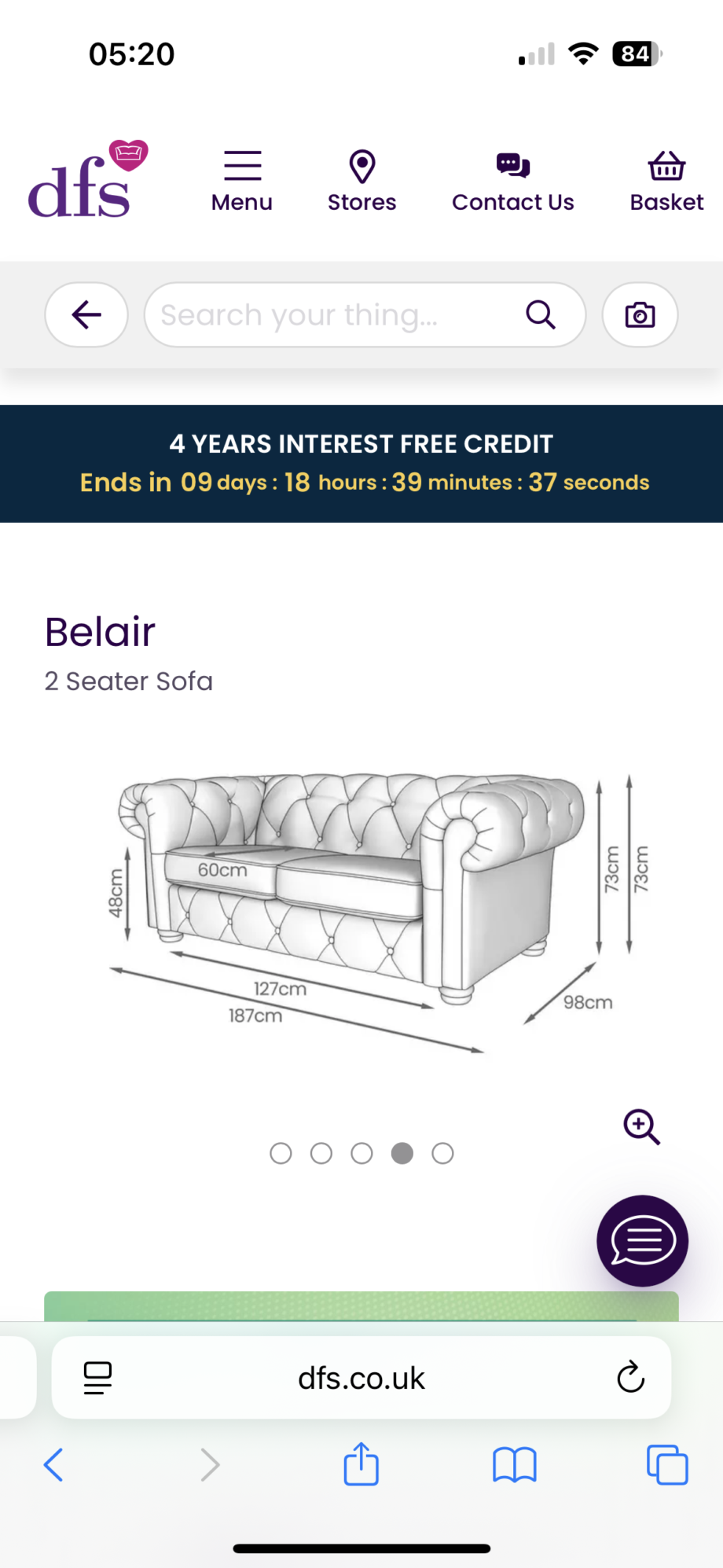 DFS Belair sofa in grey