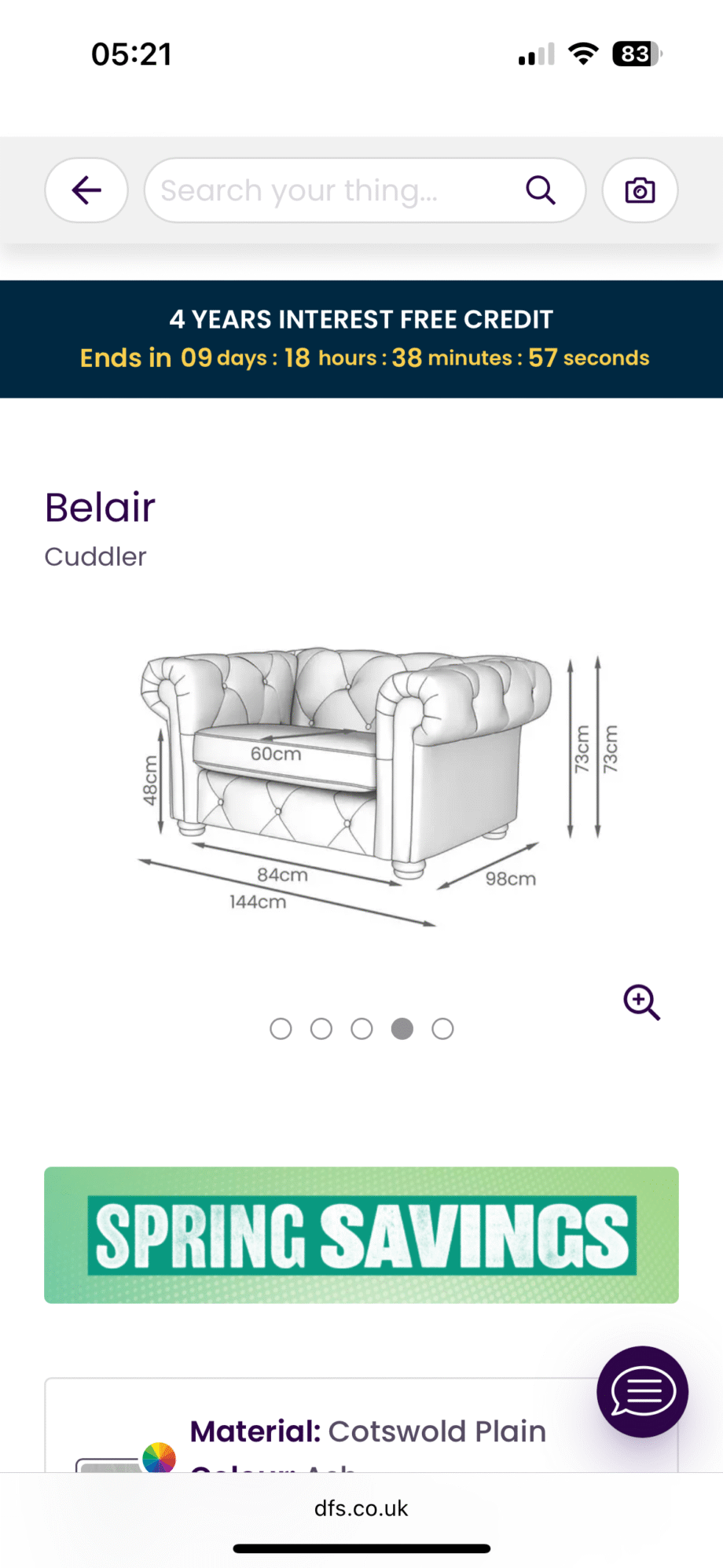 DFS Belair sofa in grey