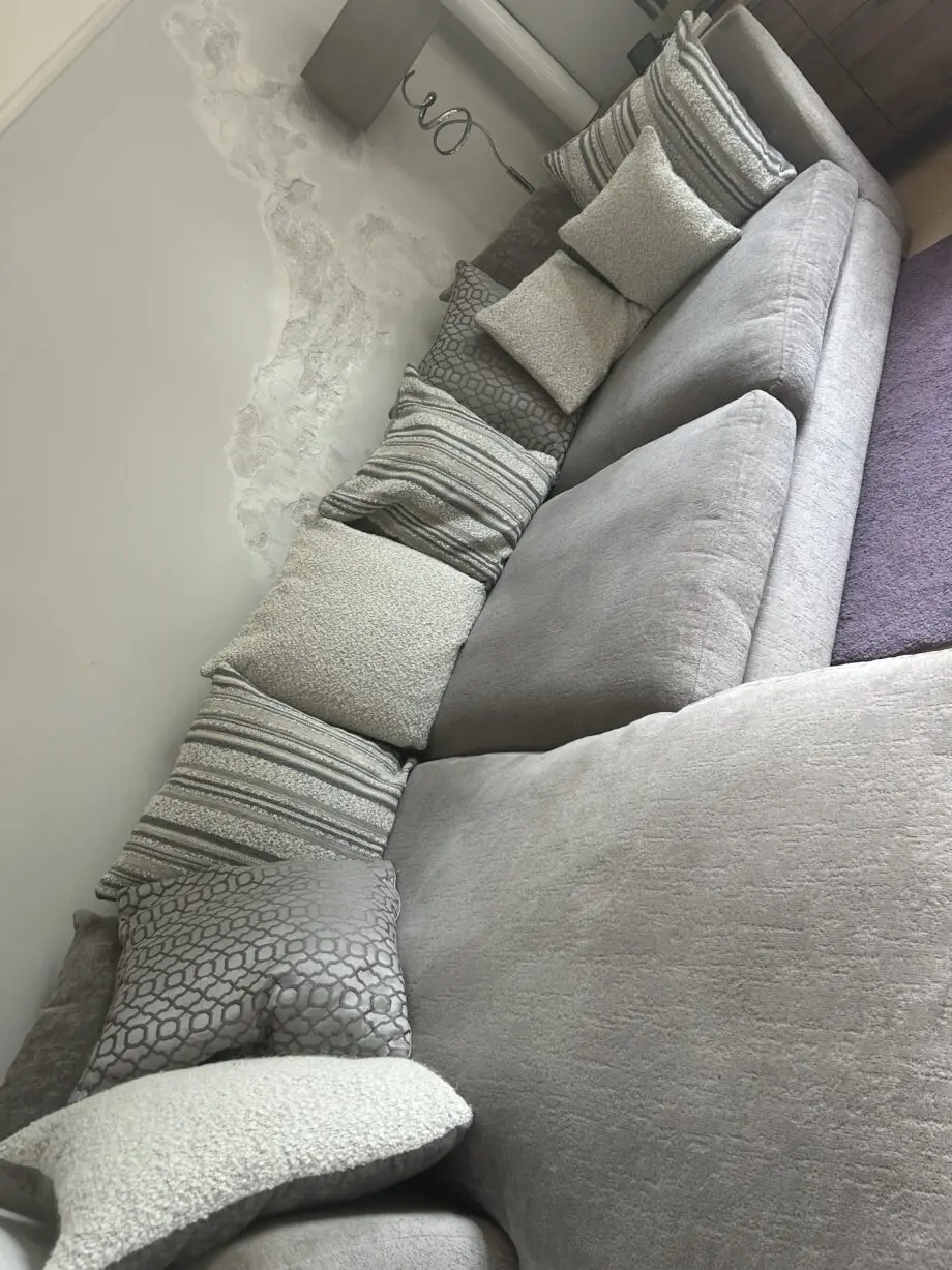 Large Grey left hand corner sofa