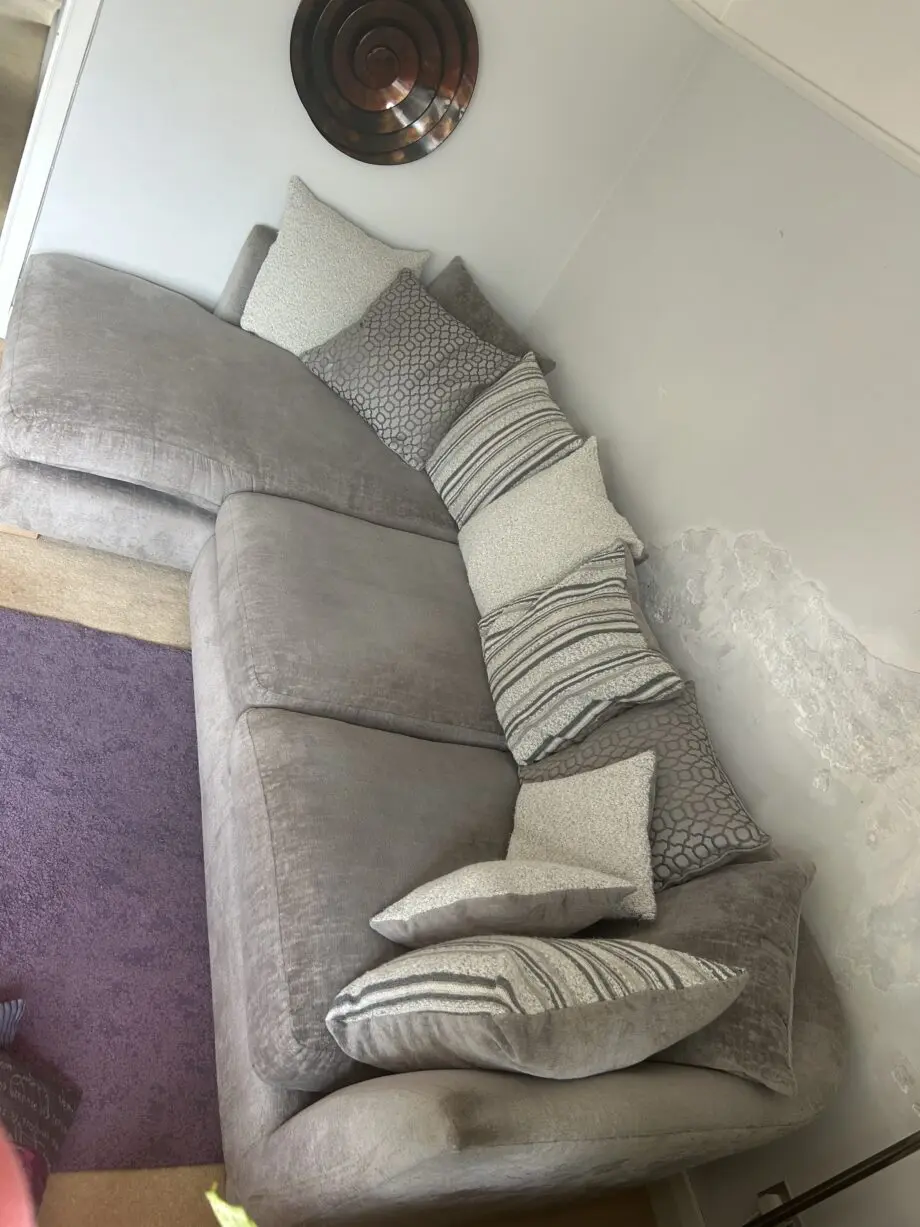 Large Grey left hand corner sofa