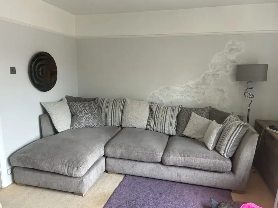 Large Grey left hand corner sofa