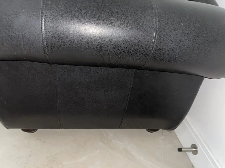 Sofa Club Thomas Lloyd Black Part Leather/fabric 4 piece suite
