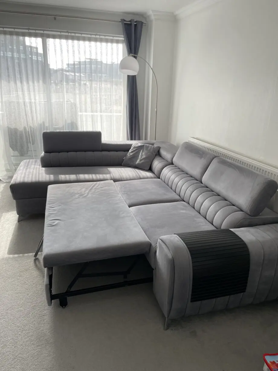 Grey Corner Sofa Bed With Storage