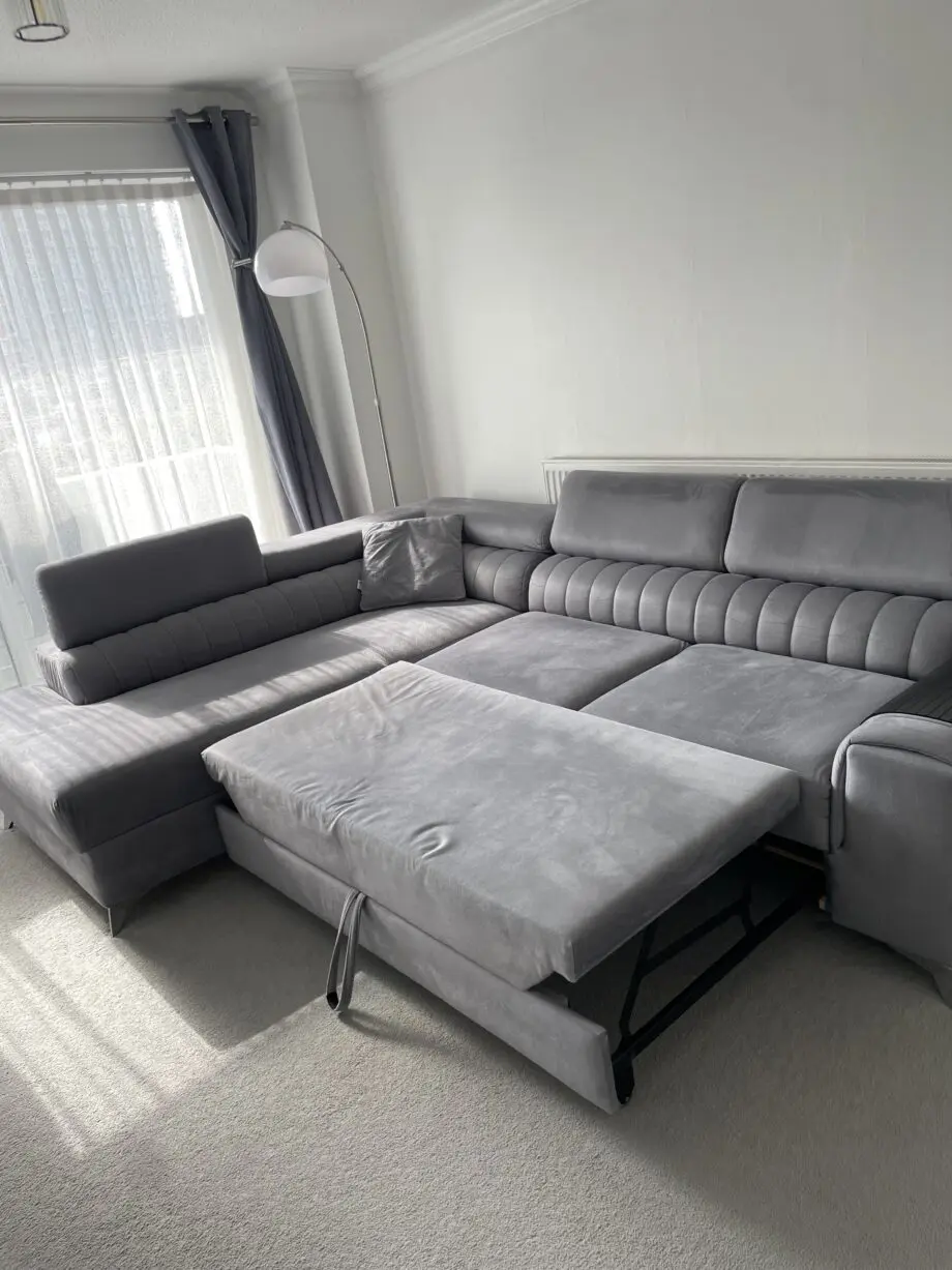 Grey Corner Sofa Bed With Storage