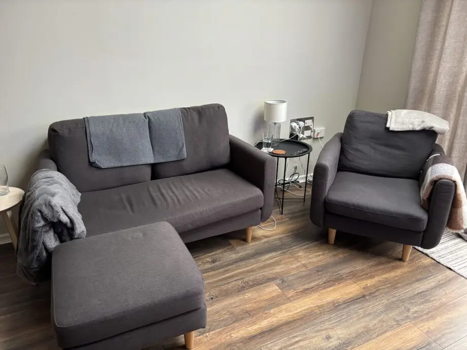 Habitat two seater sofa and chair set (around 18 months old)