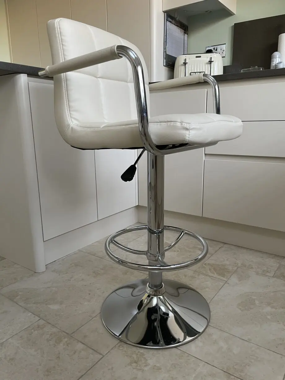 TWO Swivel Cream Bar Stools from Atlantic Shopping