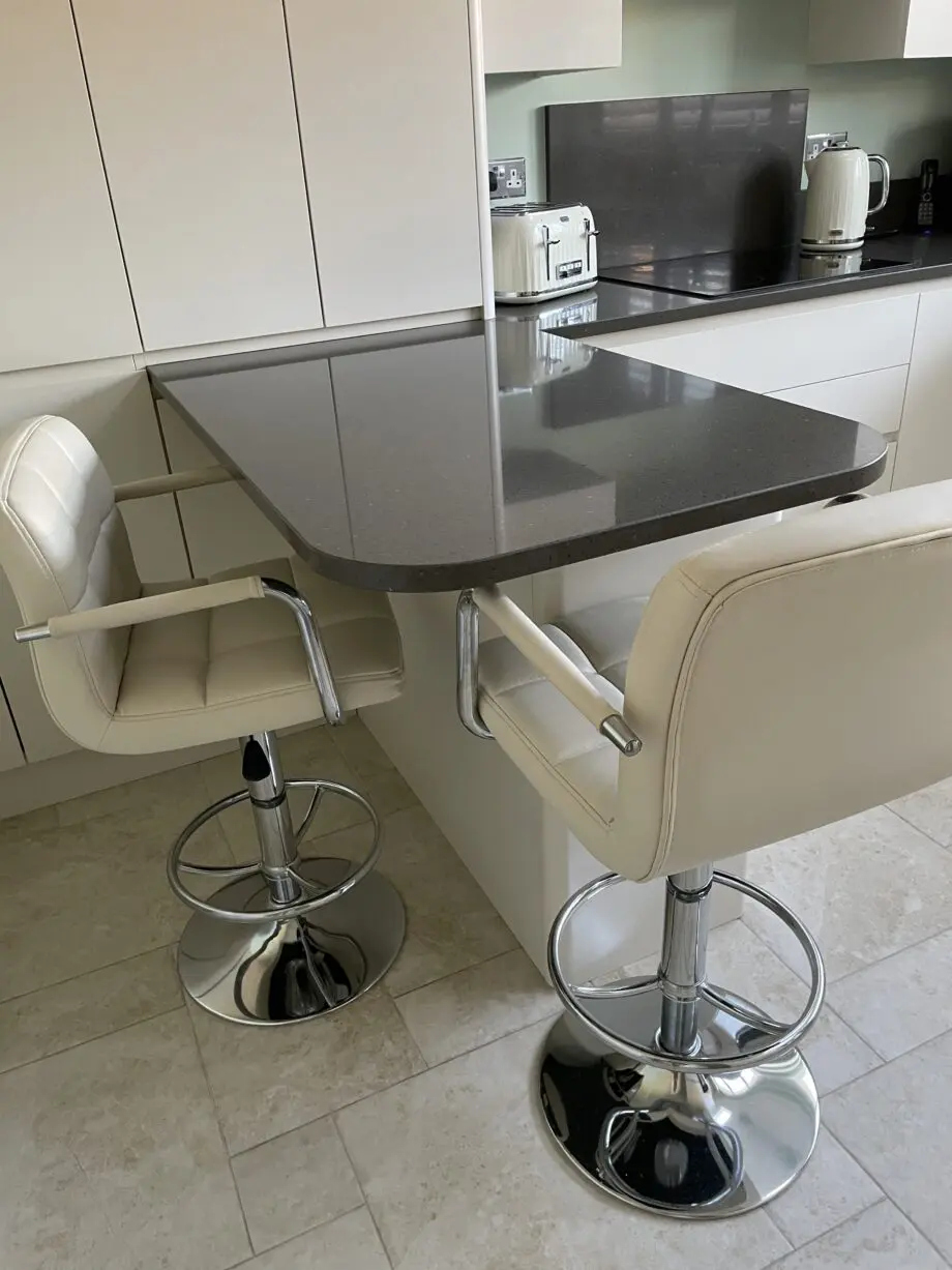 TWO Swivel Cream Bar Stools from Atlantic Shopping