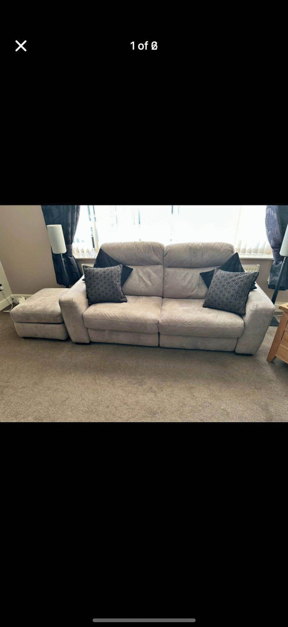 Electric ricliners grey fully working