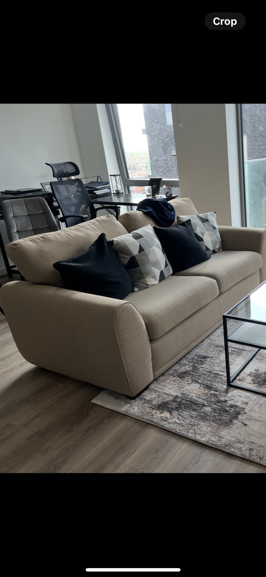 DFS Two seater sofa + 4 IKEA cushion covers