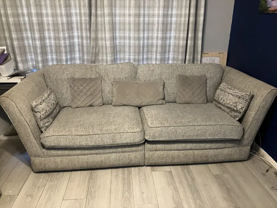 Oak Furniture Land Carrington Grey 4 seater sofa
