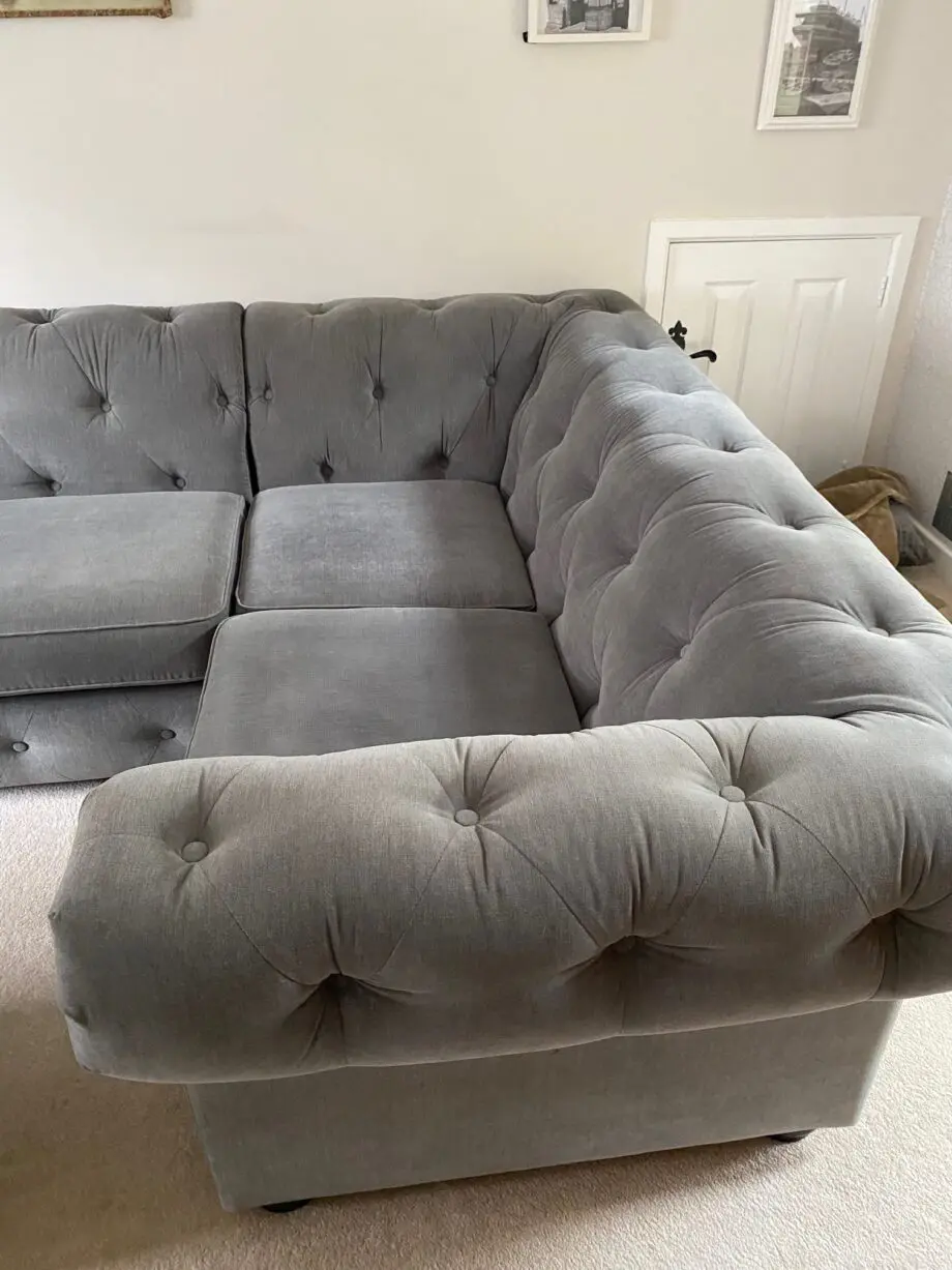 grey corner sofa very comfortable