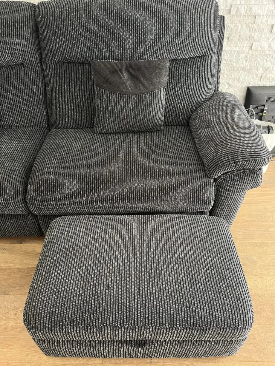 3 Seater Split Sofa La-Z-Boy UK Limited Tamla Coda Black plus Storage Footstool and 2 Cushions