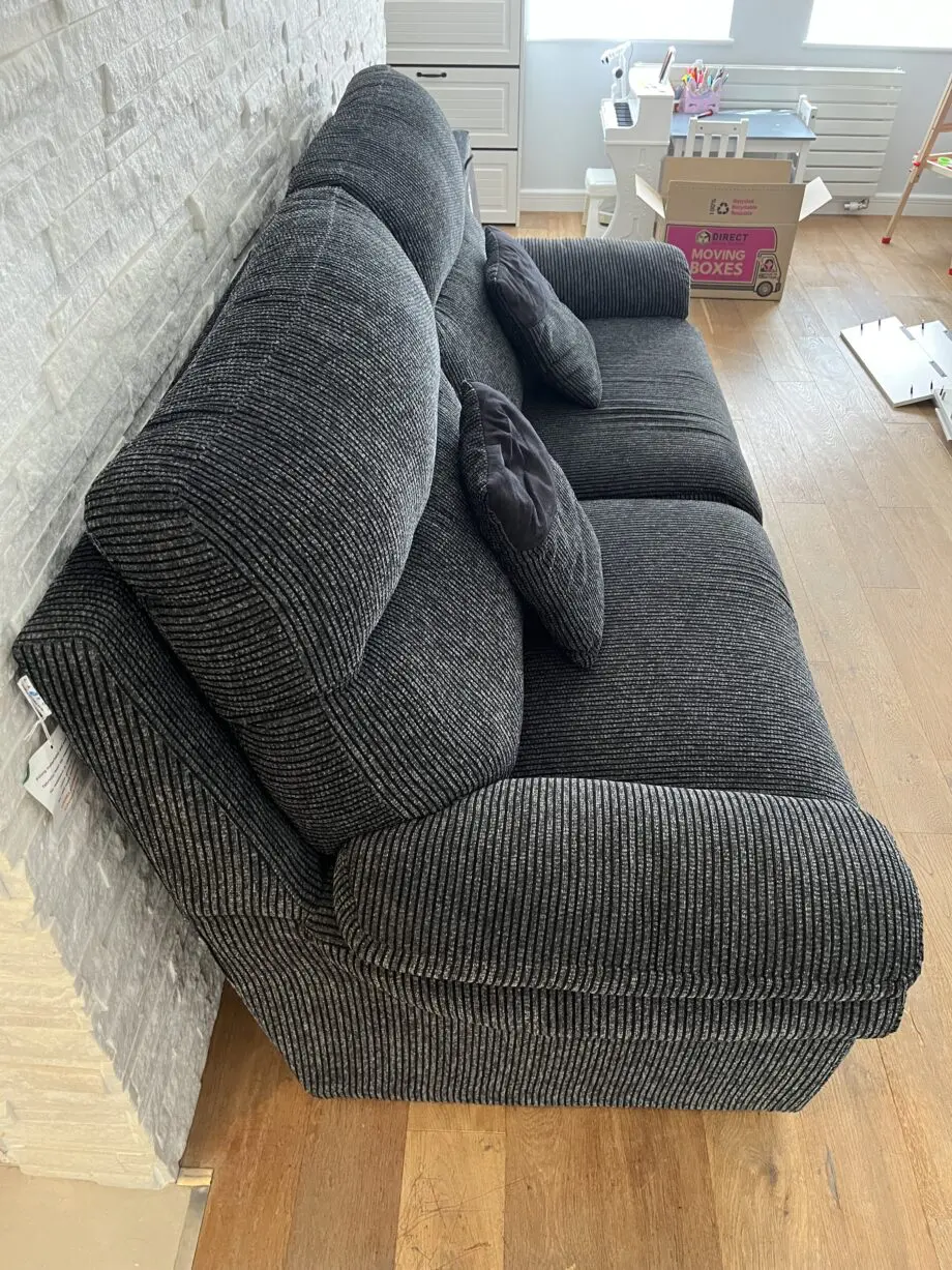 3 Seater Split Sofa La-Z-Boy UK Limited Tamla Coda Black plus Storage Footstool and 2 Cushions
