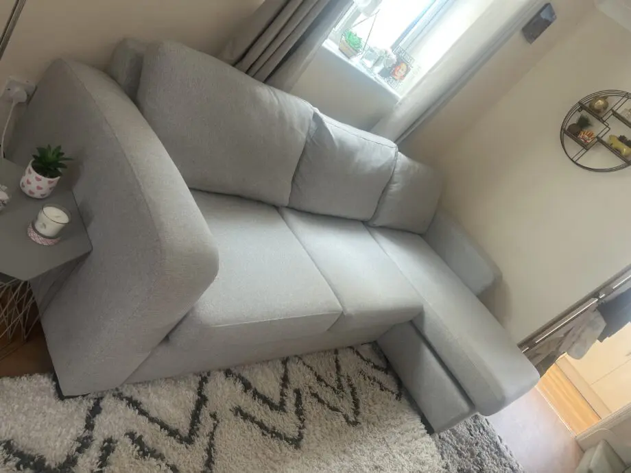 Layla silver DFS right handed Facing Chaise End 3 Seater Sofa