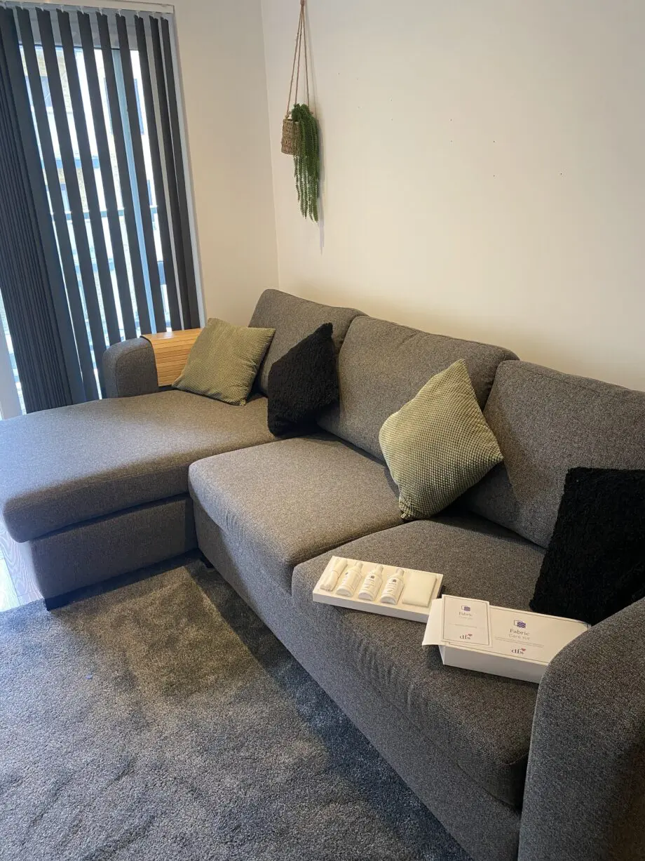 DFS grey corner sofa bed