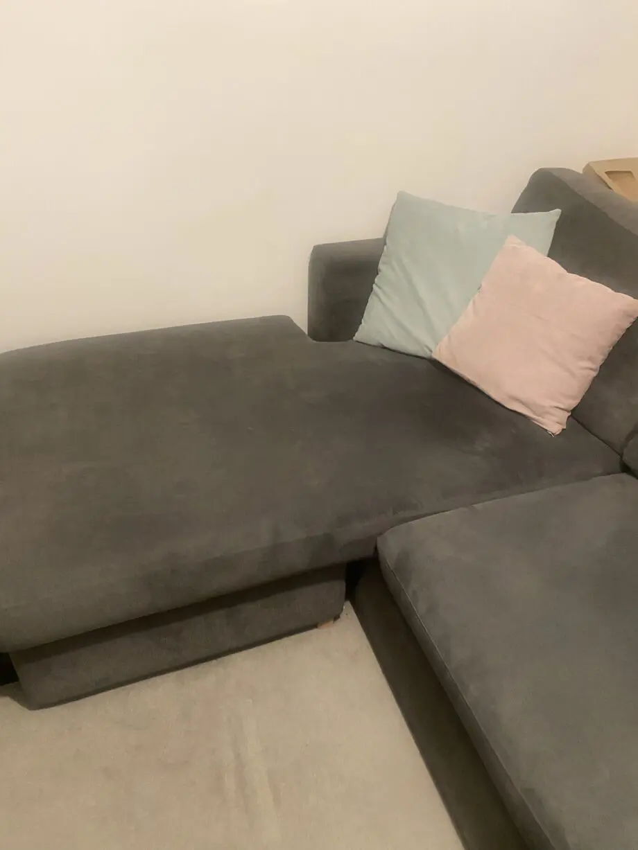 DFS Freya 4 Seater Lounger in Grey + Storage Footstool