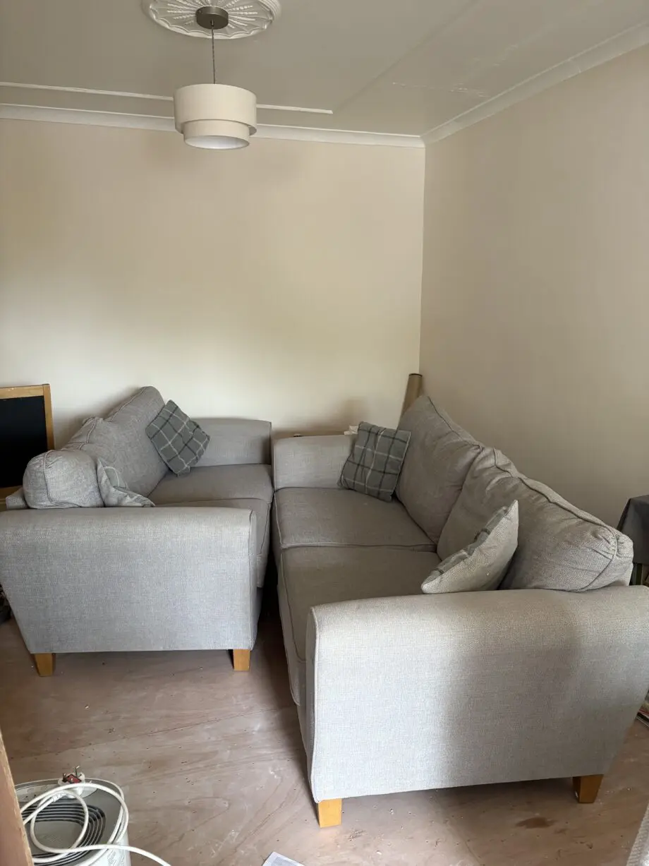 Scs grey Theo 2 and 3 seater sofas