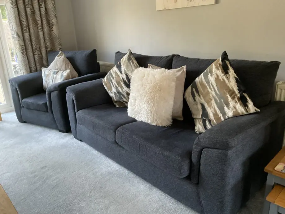 Next Hayden Highback Navy large sofa and chair