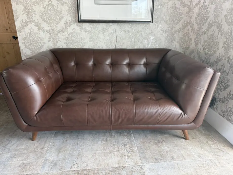 Cousins Furniture Store Linium 2 & 3 seater leather Sofas