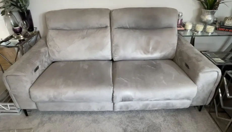 Furniture Village Anakin Grey Fabric Power Recliners