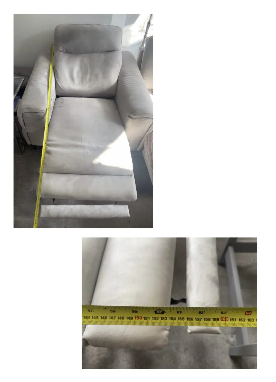 Furniture Village Anakin Grey Fabric Power Recliners