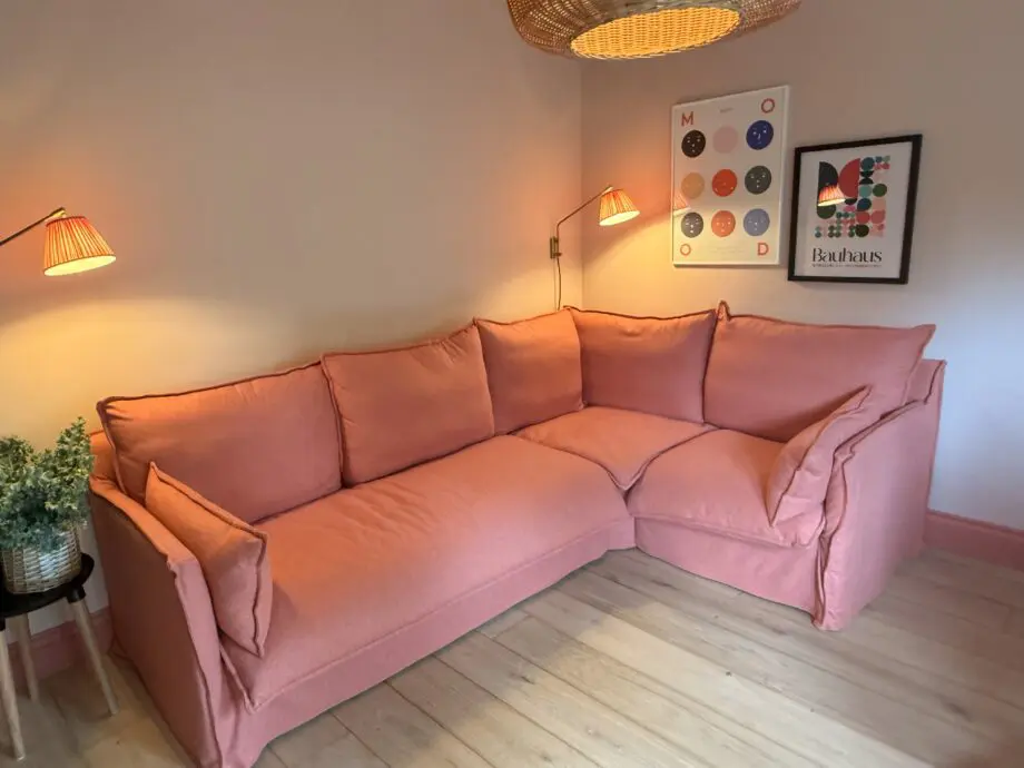 Stunning Sofa.com Isaac corner sofa in coral